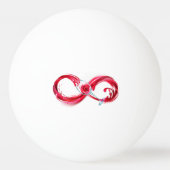 Oneindigheid met rode wijn pingpongbal (Achterkant)