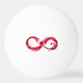 Oneindigheid met rode wijn pingpongbal (Achterkant)