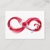 Oneindigheid met rode wijn plaatskaartje (Voorkant)