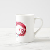 Oneindigheid met rode wijn porselein kop (Rechts)