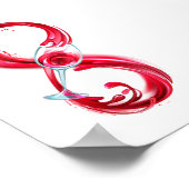 Oneindigheid met rode wijn poster (Hoek)