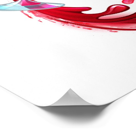 Oneindigheid met rode wijn poster (Hoek)