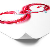 Oneindigheid met rode wijn poster (Hoek)