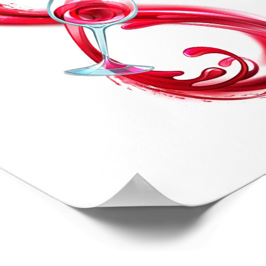 Oneindigheid met rode wijn poster (Hoek)