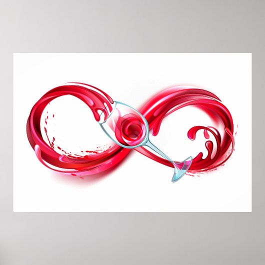Oneindigheid met rode wijn poster (Voorkant)