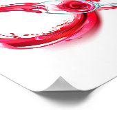 Oneindigheid met rode wijn poster (Hoek)