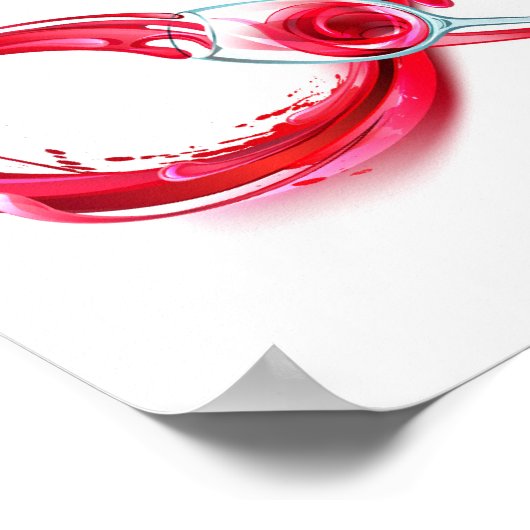 Oneindigheid met rode wijn poster (Hoek)