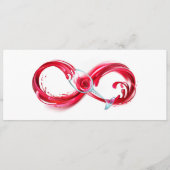 Oneindigheid met rode wijn programmakaart (Voorkant)