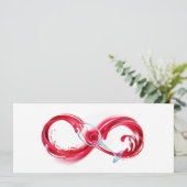 Oneindigheid met rode wijn programmakaart (Staand voorkant)