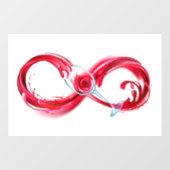 Oneindigheid met rode wijn raamsticker (Vel)