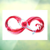 Oneindigheid met rode wijn raamsticker (Vel 3)