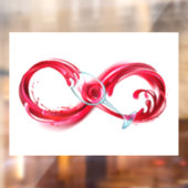 Oneindigheid met rode wijn raamsticker (Vel 2)