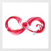 Oneindigheid met rode wijn raamsticker (Vel)