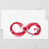 Oneindigheid met rode wijn save the date (Voorkant / Achterkant)