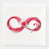 Oneindigheid met rode wijn servet (Voorkant)