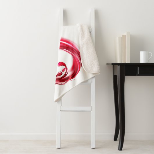 Oneindigheid met rode wijn sherpa deken (In situ)