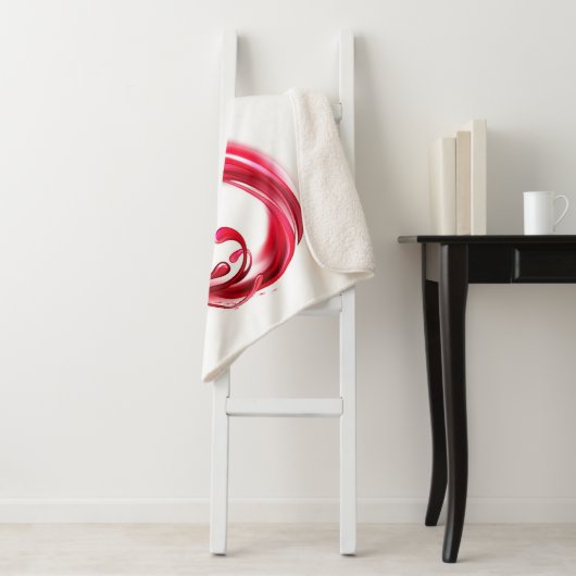 Oneindigheid met rode wijn sherpa deken (In situ)