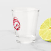 Oneindigheid met rode wijn shot glas (Rechts)