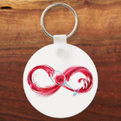 Oneindigheid met rode wijn sleutelhanger (Voorkant)