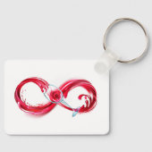 Oneindigheid met rode wijn sleutelhanger (Voorkant)