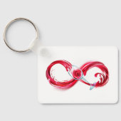 Oneindigheid met rode wijn sleutelhanger (Achterkant)