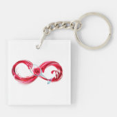 Oneindigheid met rode wijn sleutelhanger (Achterkant)