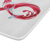 Oneindigheid met rode wijn snijplank (Hoek)