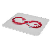 Oneindigheid met rode wijn snijplank (Hoek)