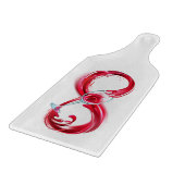 Oneindigheid met rode wijn snijplank (Hoek)