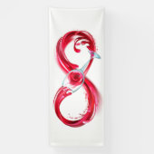 Oneindigheid met rode wijn spandoek (Verticaal)