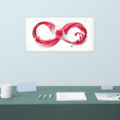 Oneindigheid met rode wijn spandoek (Beurs)
