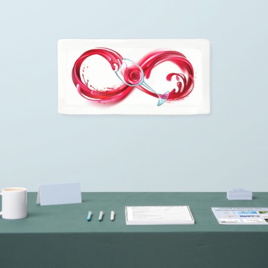 Oneindigheid met rode wijn spandoek (Beurs)