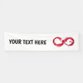 Oneindigheid met rode wijn spandoek (Horizontaal)