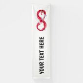 Oneindigheid met rode wijn spandoek (Verticaal)