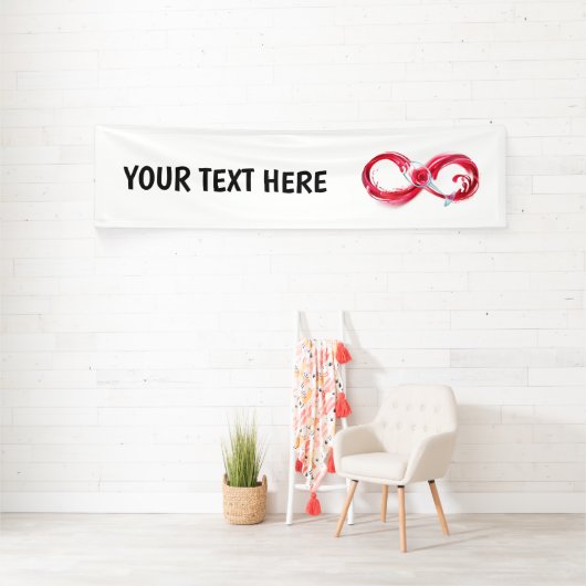 Oneindigheid met rode wijn spandoek (Insitu)
