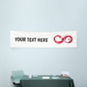 Oneindigheid met rode wijn spandoek (Beurs)