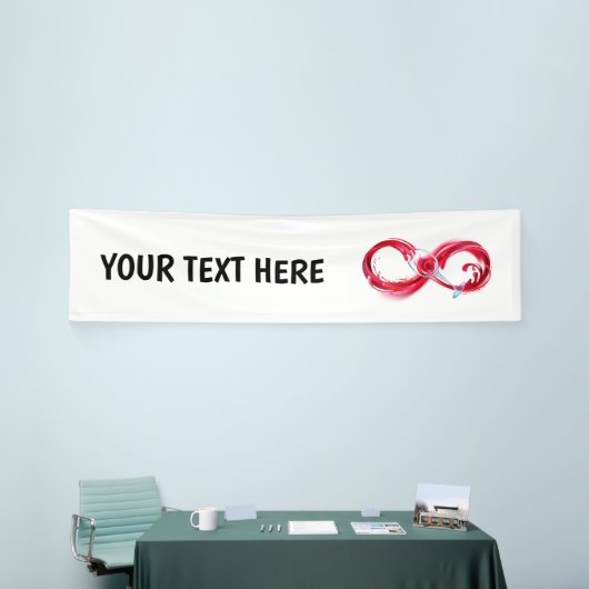 Oneindigheid met rode wijn spandoek (Beurs)