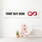 Oneindigheid met rode wijn spandoek (Insitu)