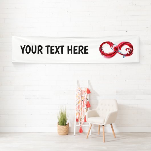 Oneindigheid met rode wijn spandoek (Insitu)