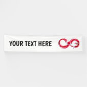 Oneindigheid met rode wijn spandoek (Horizontaal)