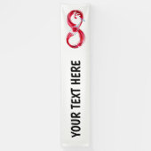 Oneindigheid met rode wijn spandoek (Verticaal)