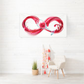 Oneindigheid met rode wijn spandoek (Insitu)
