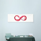 Oneindigheid met rode wijn spandoek (Beurs)