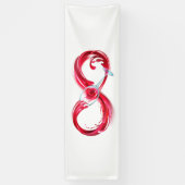 Oneindigheid met rode wijn spandoek (Verticaal)