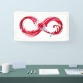 Oneindigheid met rode wijn spandoek (Beurs)