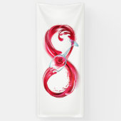 Oneindigheid met rode wijn spandoek (Verticaal)