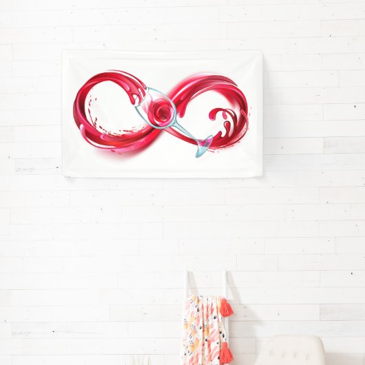 Oneindigheid met rode wijn spandoek (Insitu)