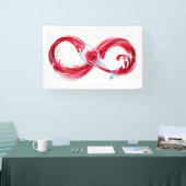 Oneindigheid met rode wijn spandoek (Beurs)