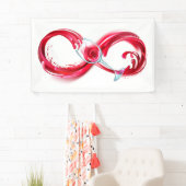 Oneindigheid met rode wijn spandoek (Insitu)
