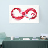 Oneindigheid met rode wijn spandoek (Beurs)
